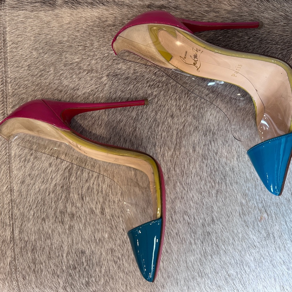 Christian Louboutin Patent Leather Tri color Size 39 - Picture 13 of 14